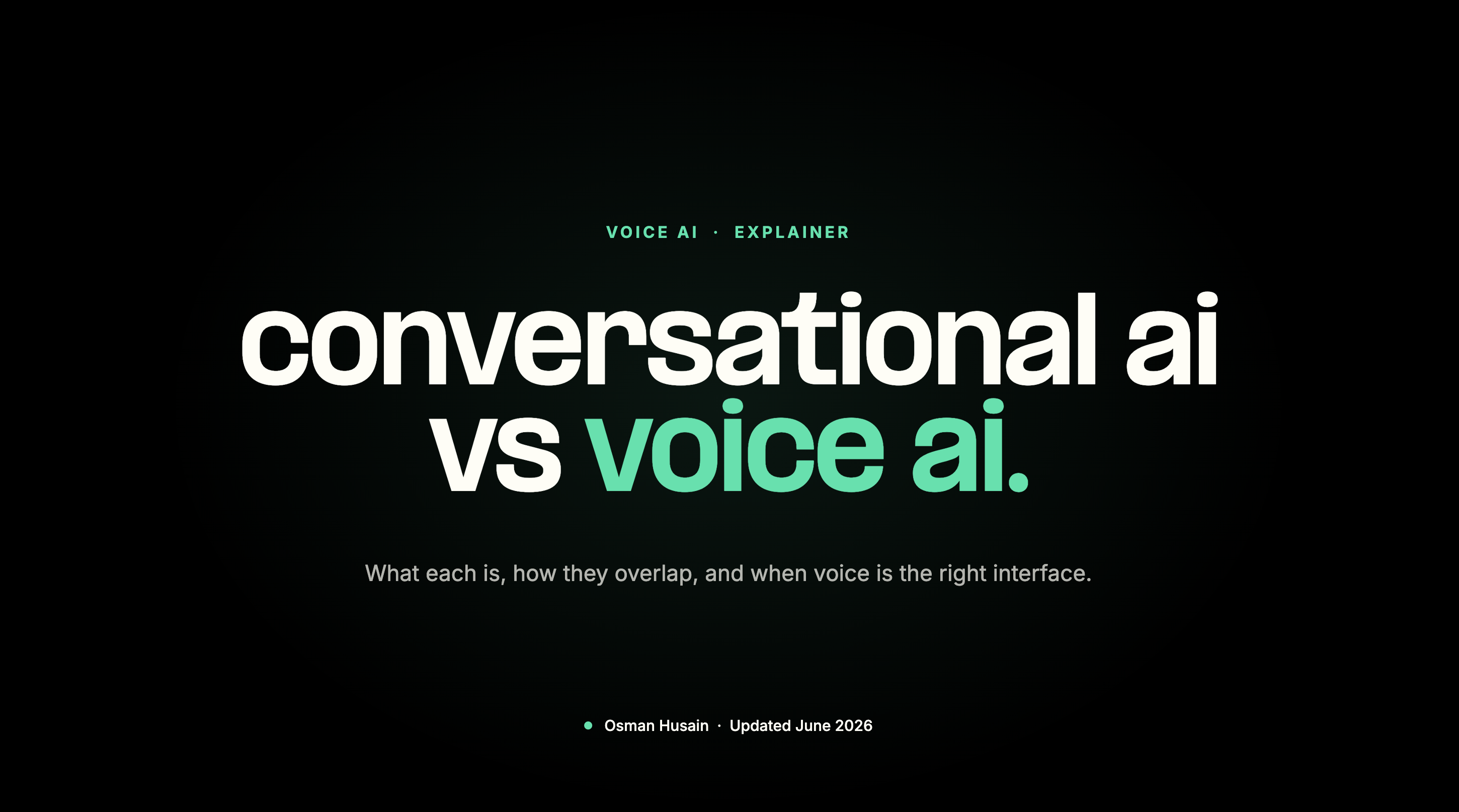 conversational ai vs voice AI