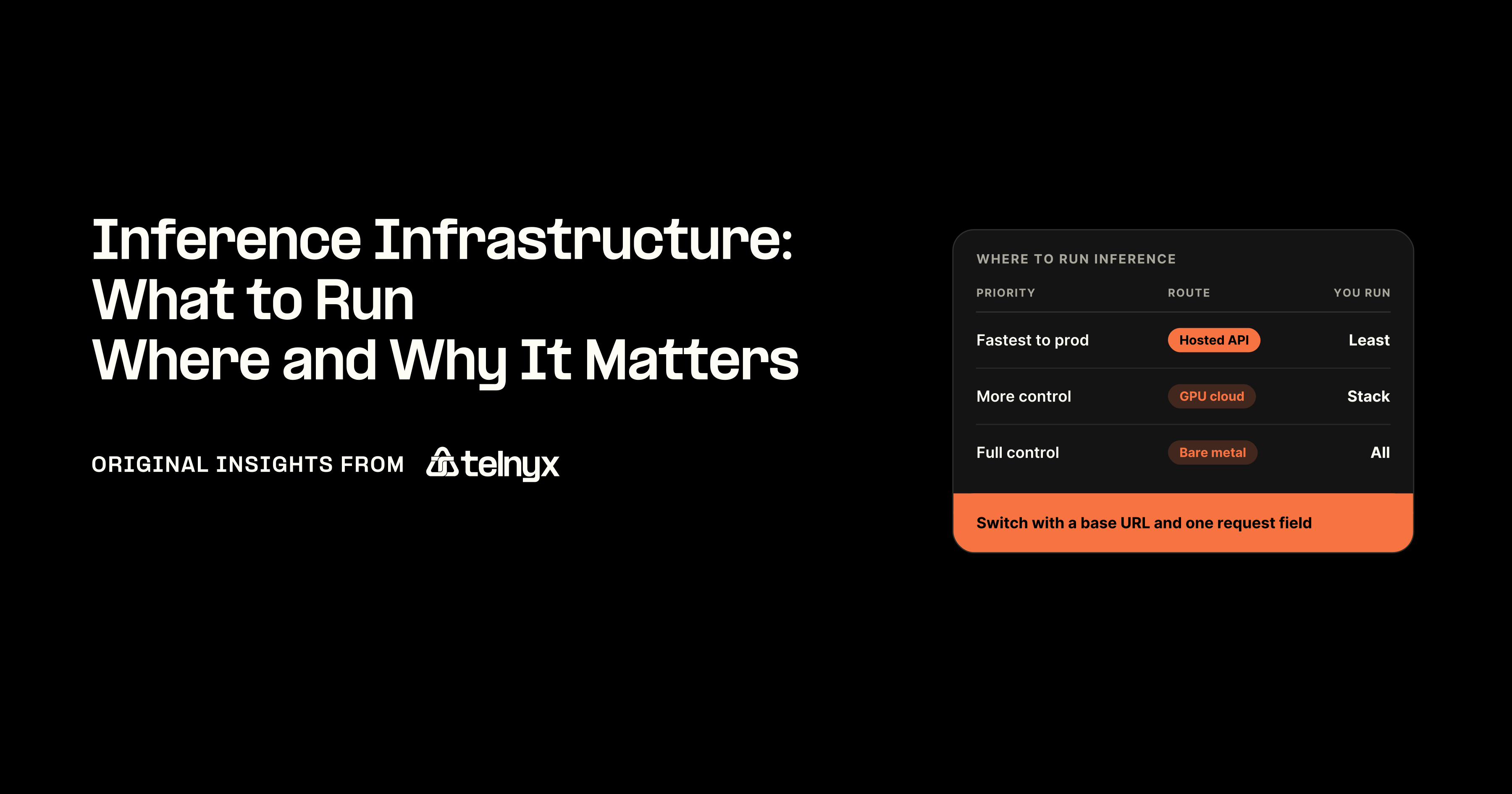 Inference infrastructure: what to run where