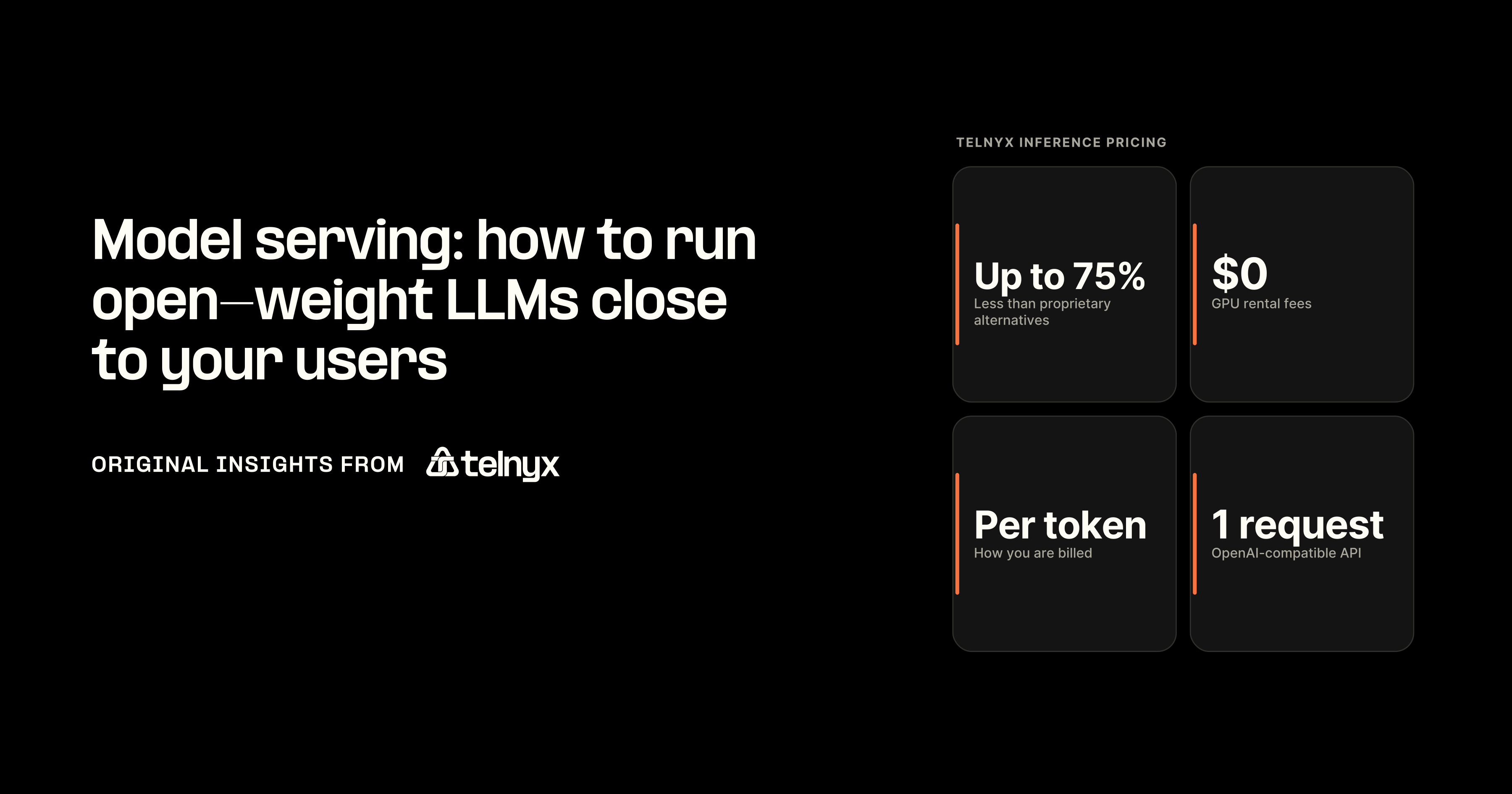 Model serving: run open-weight LLMs with one API call