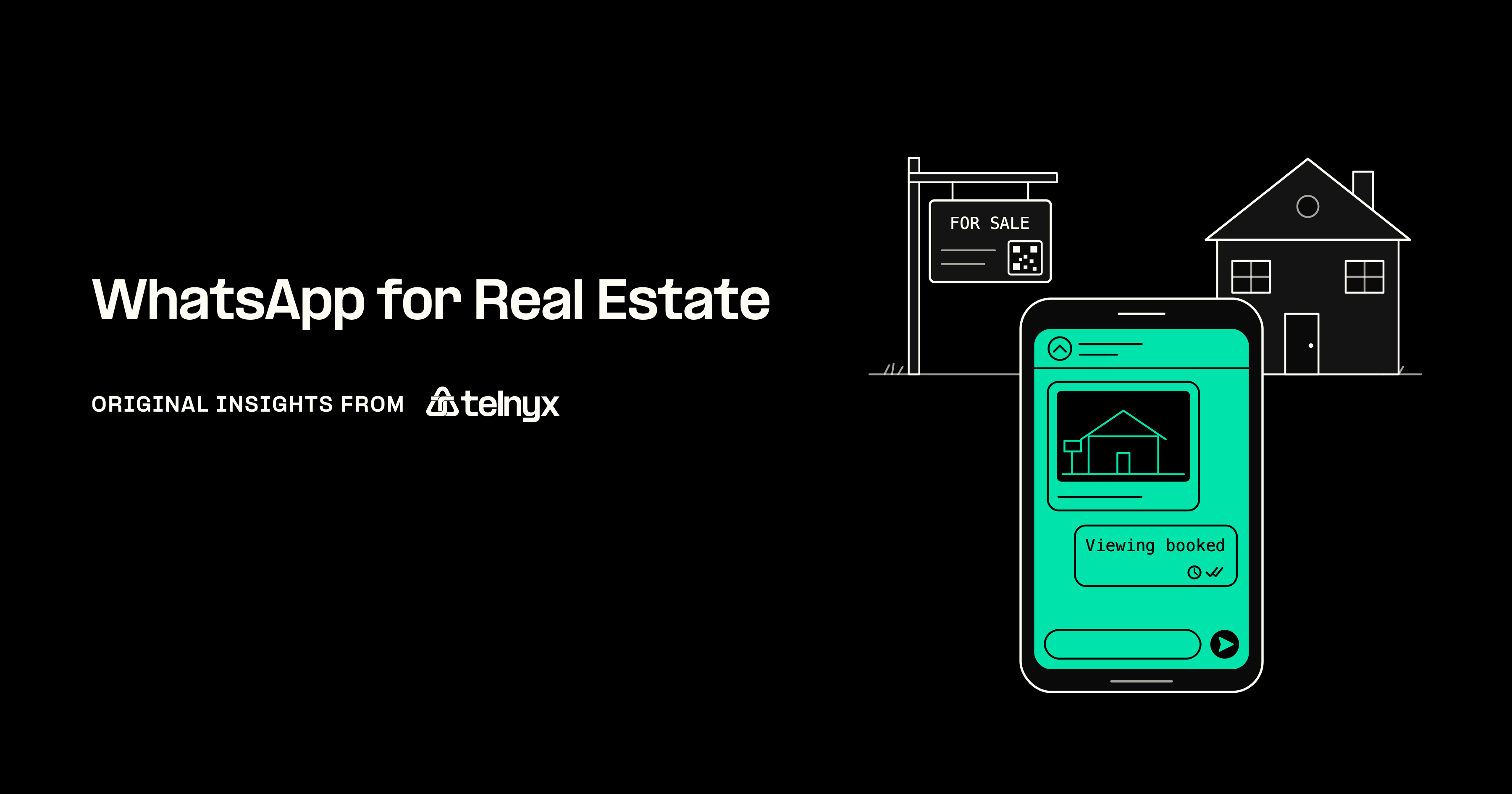 Phone booking a property viewing on WhatsApp